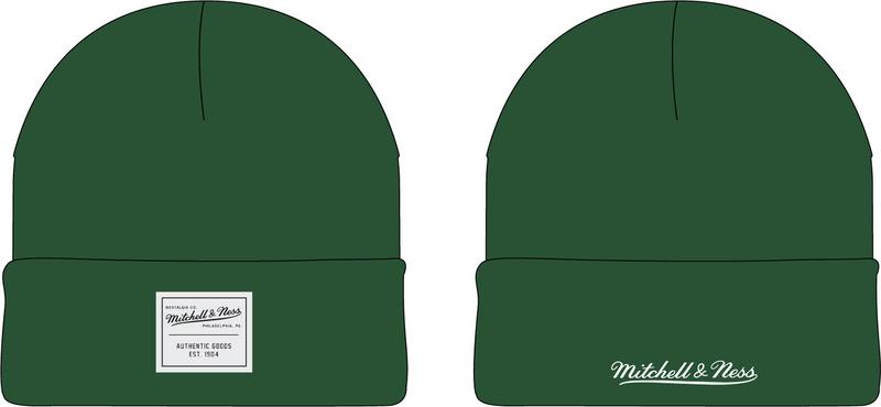 Mitchell & Ness Green Trotter Knit Hat