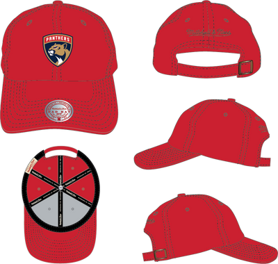 Mitchell & Ness Florida Panthers Red Team Dad Hat