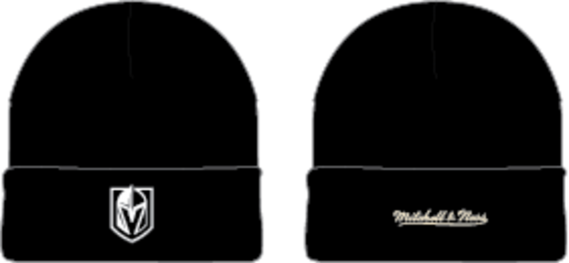 Mitchell & Ness Vegas Golden Knights Black Core Knit Hat