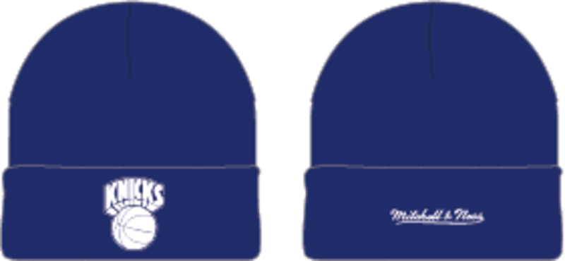 Mitchell & Ness New York Knicks Blue Hardwood Classics Core Knit Hat