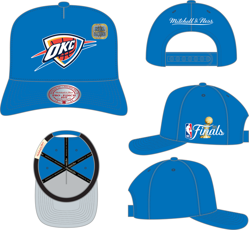 Mitchell & Ness Oklahoma City Thunder Blue Legacy Made Champ Pro Snapback Hat