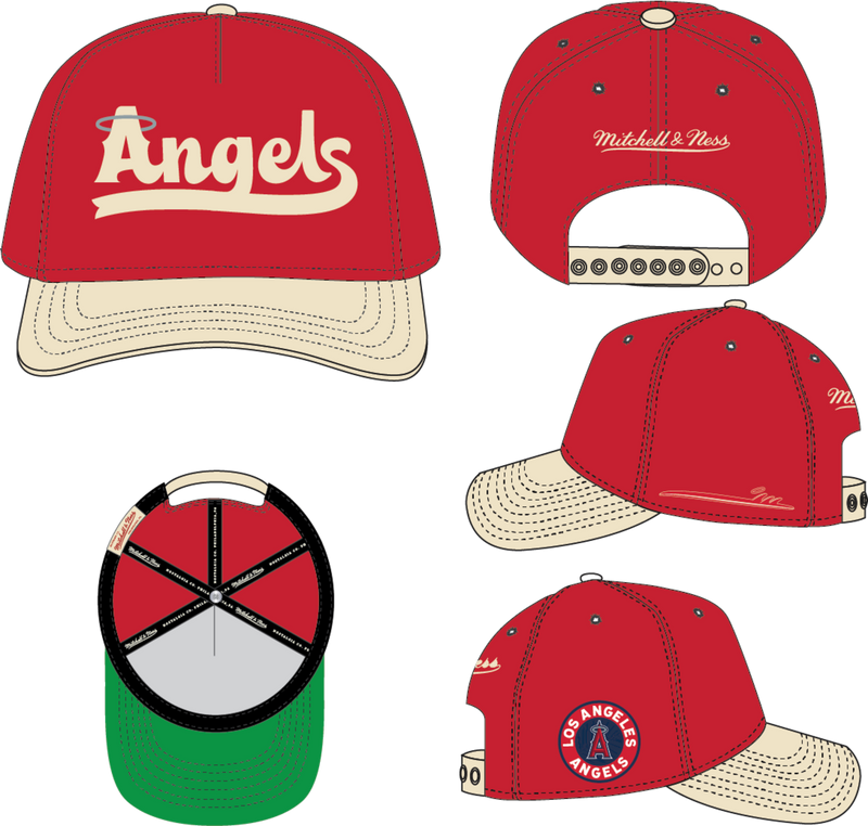 Mitchell & Ness Los Angeles Angels Red 2 Tone City Connect Pro Crown