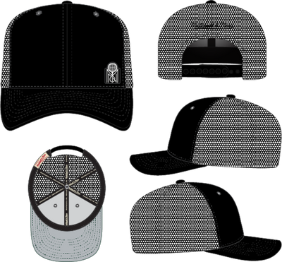 Mitchell & Ness Black Low Interlock Trucker Hat
