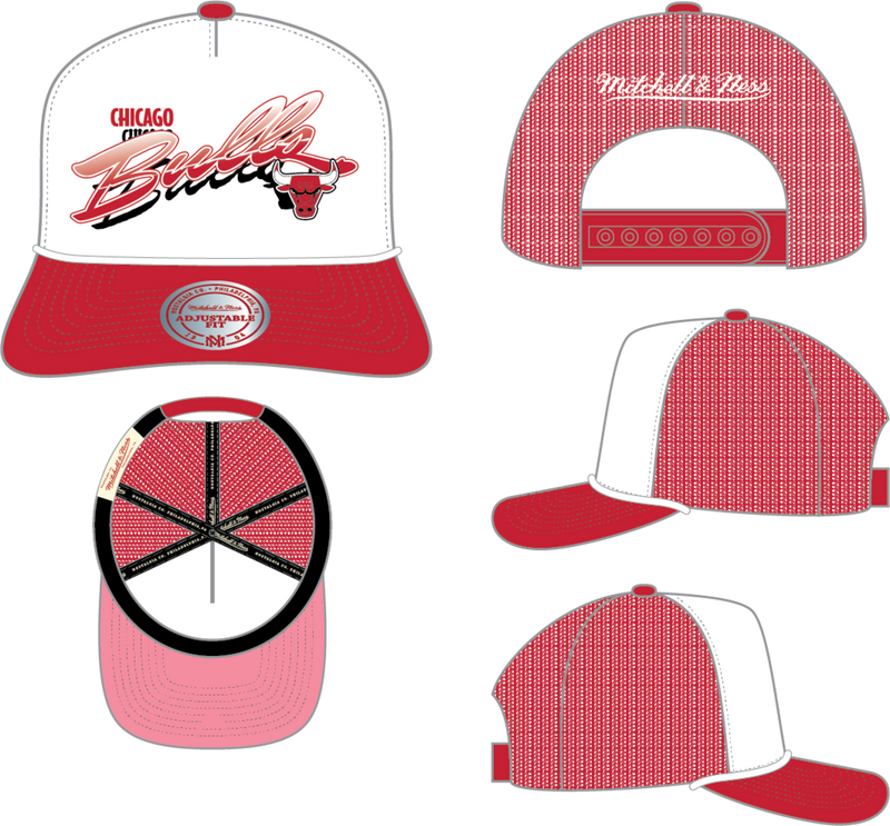 Mitchell & Ness Chicago Bulls White Shadow Drop Trucker Hat