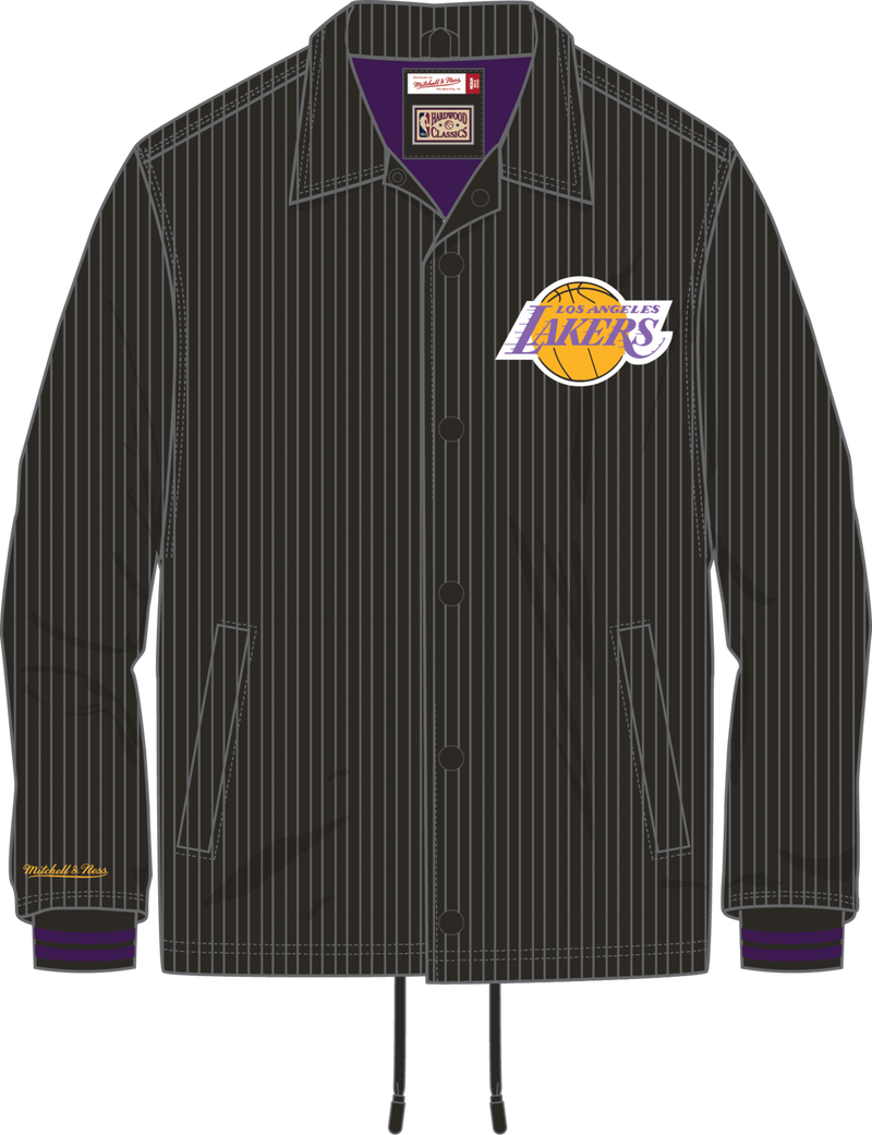 Mitchell & Ness Los Angeles Lakers Black Off the Bus Corduroy Coaches Jacket