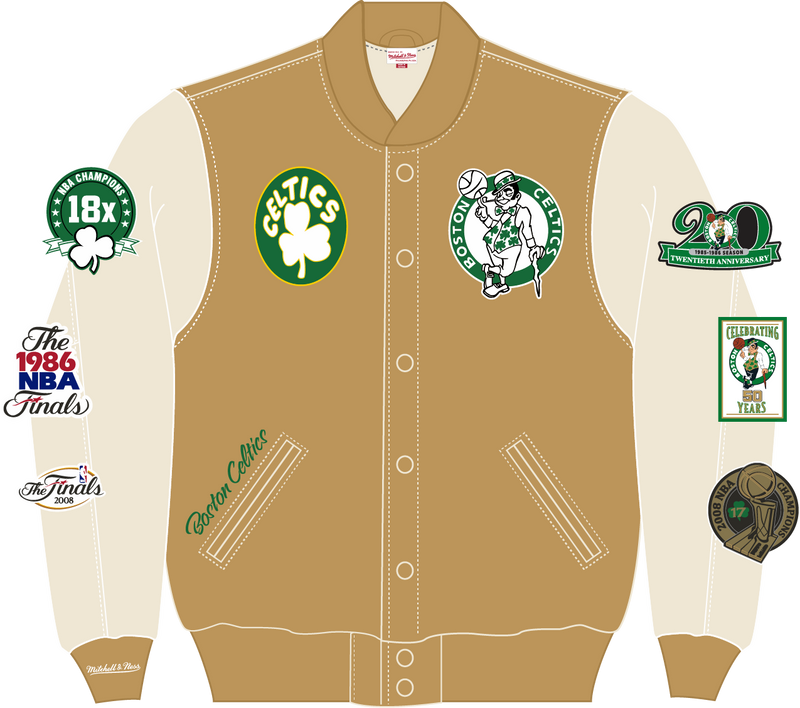 Mitchell & Ness Boston Celtics Dusted Collection Varsity Jacket