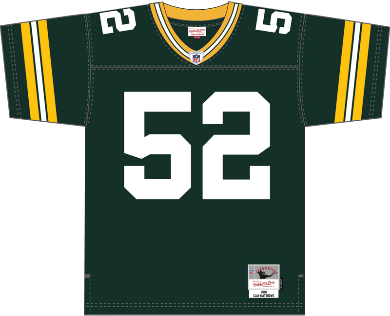 Mitchell & Ness Clay Matthews Green Bay Packers 2010 Packers Green Dark Jersey