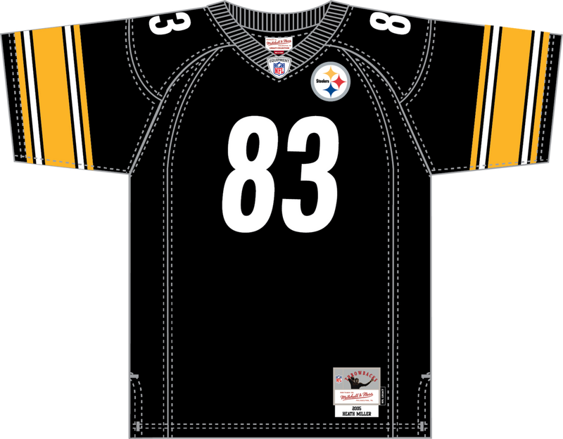 Mitchell & Ness Heath Miller Pittsburgh Steelers 2005 Black Dark Jersey