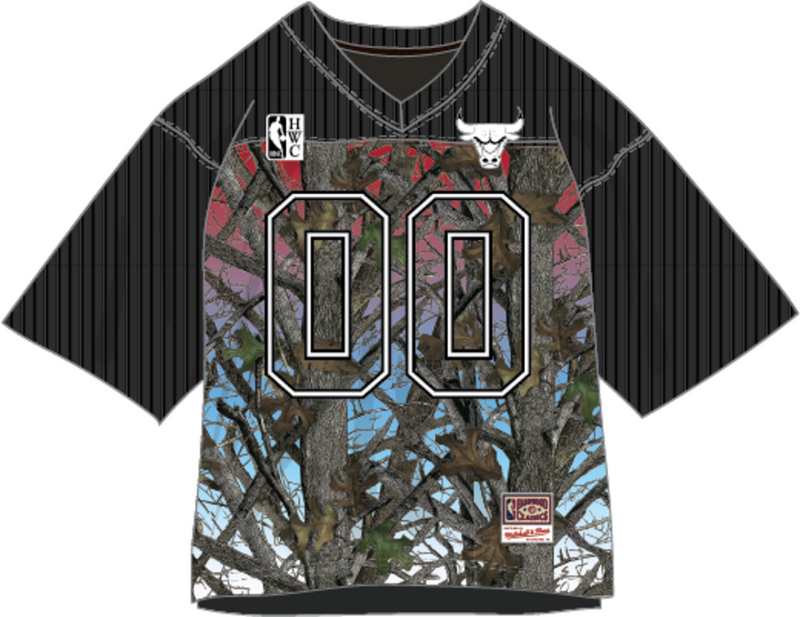 Mitchell & Ness Chicago Bulls Multi Quiet Blaze Mesh Football Jersey