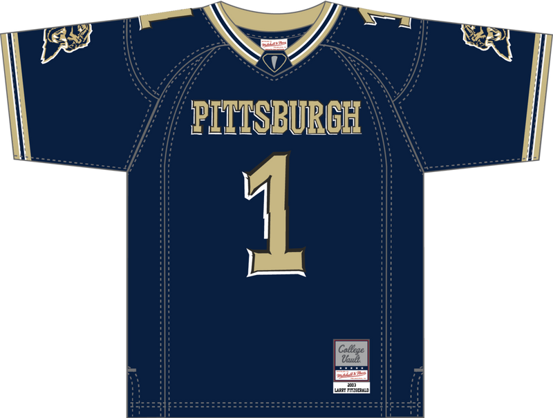 Mitchell & Ness Larry Fitzgerald University of Pittsburgh Pitt Panthers 2003 Astros Blue Dark Legacy Jersey