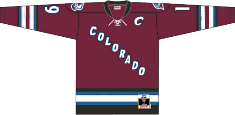 Mitchell & Ness Joe Sakic Colorado Avalanche 2001 Maroon Dark Alternate Jersey
