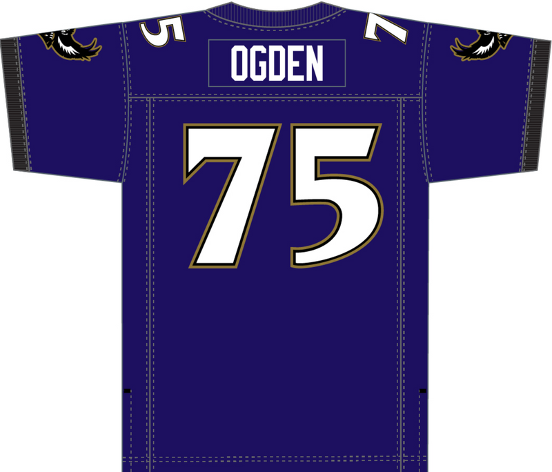 Mitchell & Ness Jonathan Ogden Baltimore Ravens 1996 Purple Replica Jersey