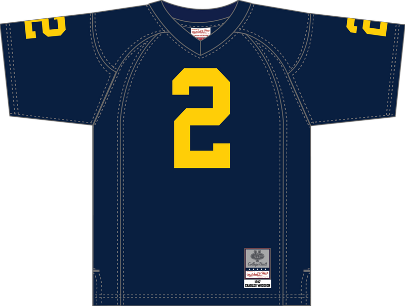 Mitchell & Ness Charles Woodson Michigan Wolverines 1997 Navy Dark Jersey