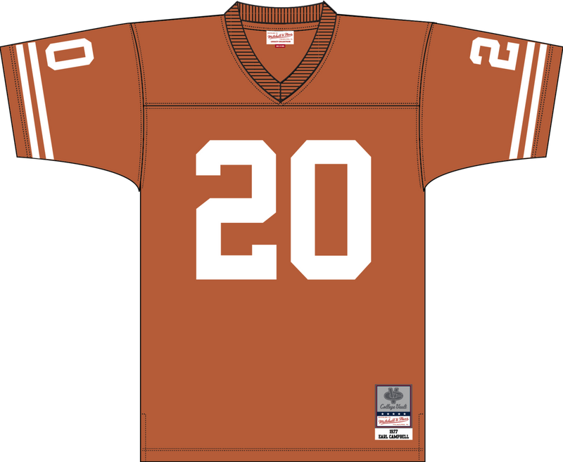 Mitchell & Ness Earl Campbell Texas Longhorns 1977 Orange Dark Jersey