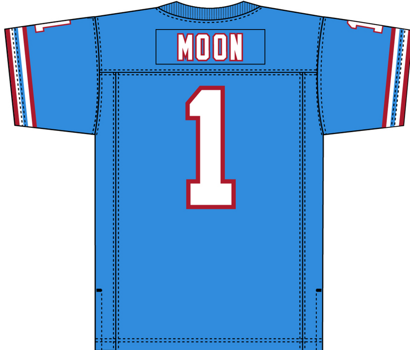 Mitchell & Ness Warren Moon Houston Oilers 1993 Columbia Blue Legacy Jersey