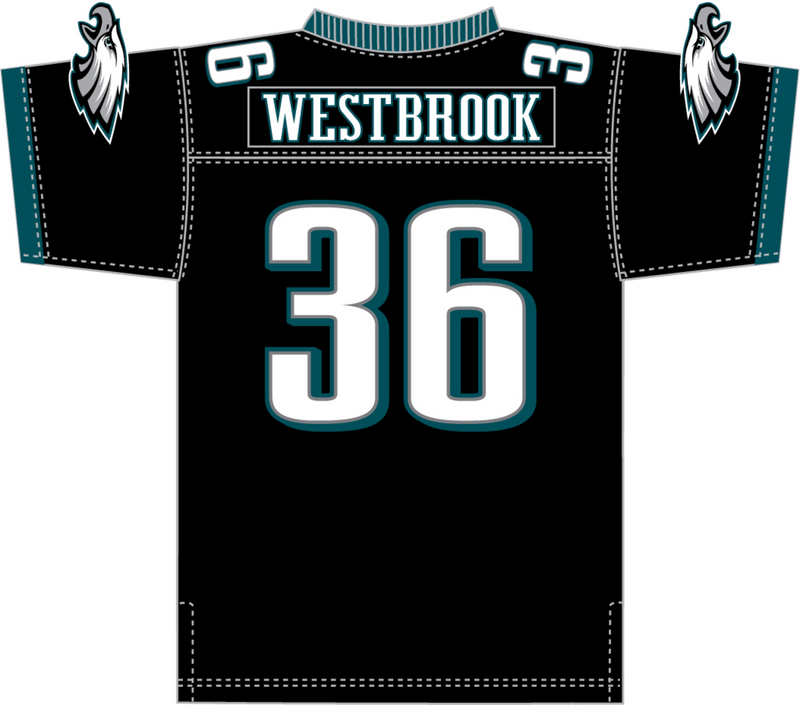 Mitchell & Ness Brian Westbrook Philadelphia Eagles 2004 Black Legacy Alternate Jersey