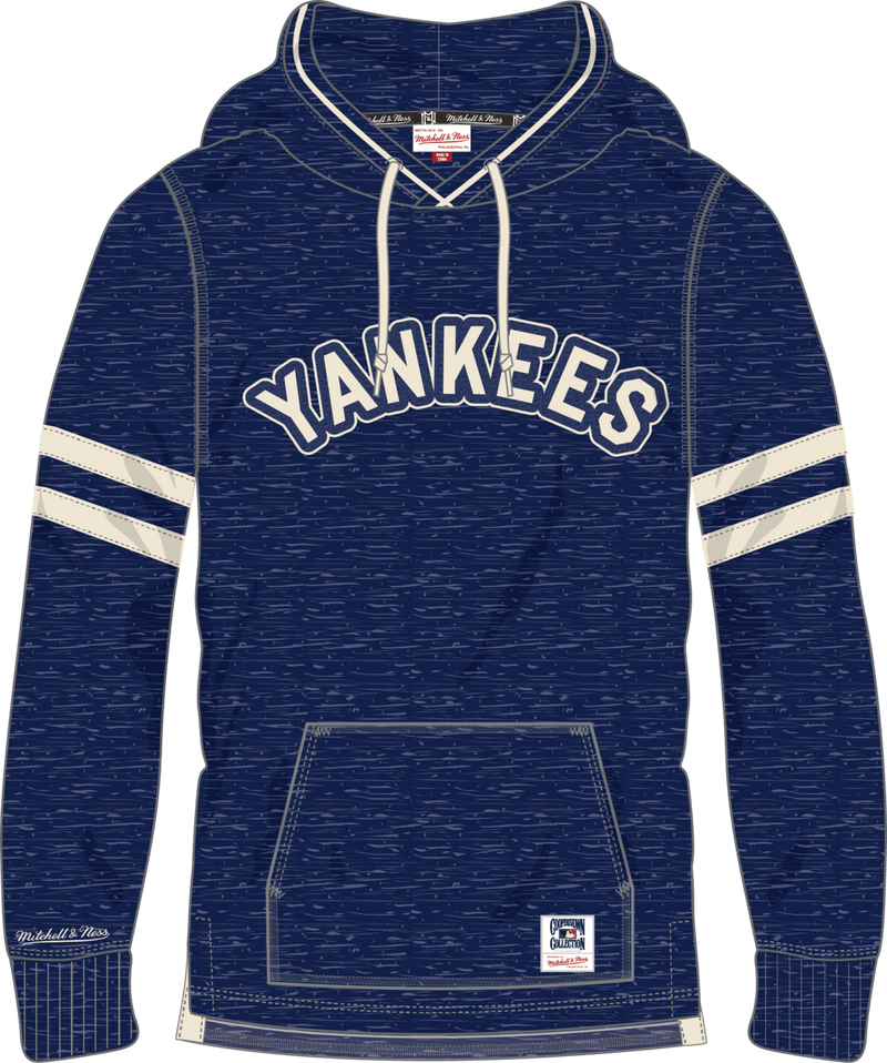Mitchell & Ness New York Yankees Navy Gameday Classic Hooded Long Sleeve T-Shirt