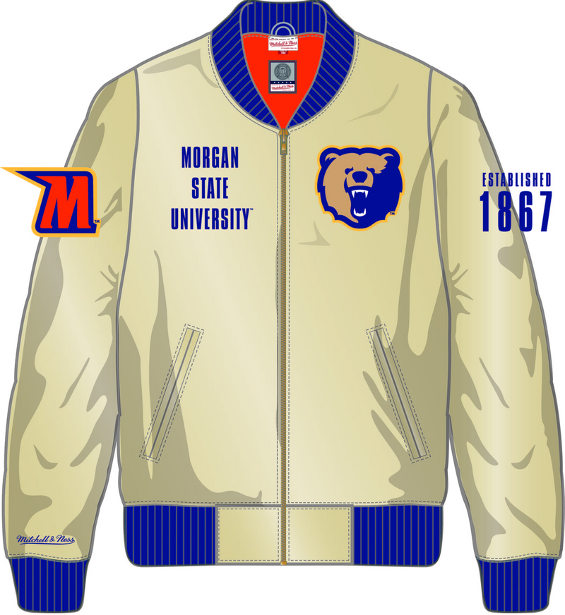 Mitchell & Ness Morgan State University Gold Current Logo Team OG 2.0 Lightweight Satin Jacket