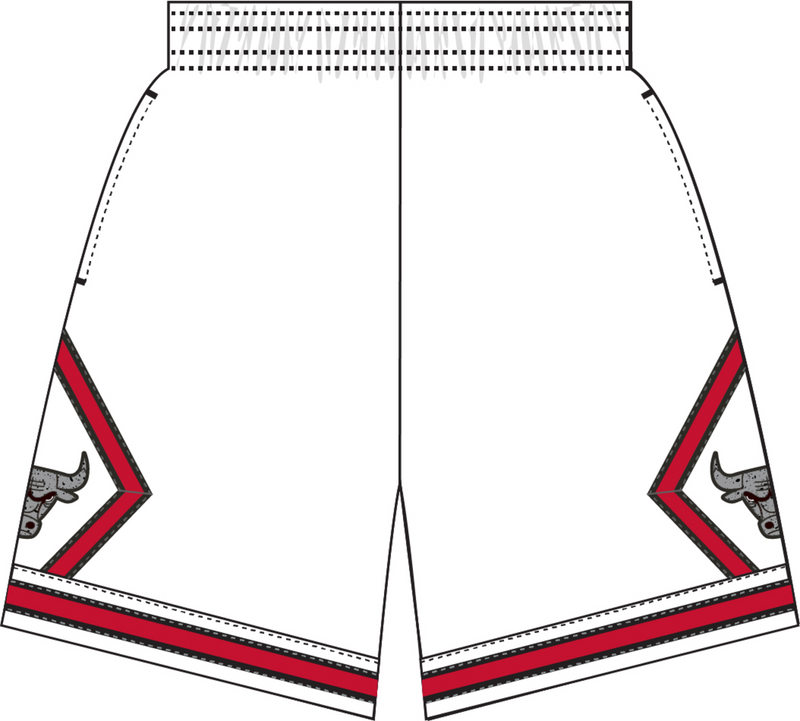 Mitchell & Ness Chicago Bulls 1997 White Cracked Cement Swingman Shorts