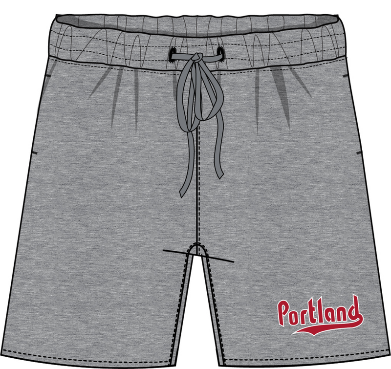 Mitchell & Ness Women's Portland Trail Blazers Grey Heather Logo Shorts