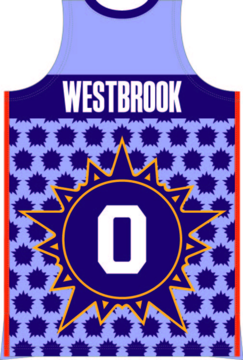 Mitchell & Ness Russell Westbrook Rookie Team 2009 Purple Rising Stars Jersey