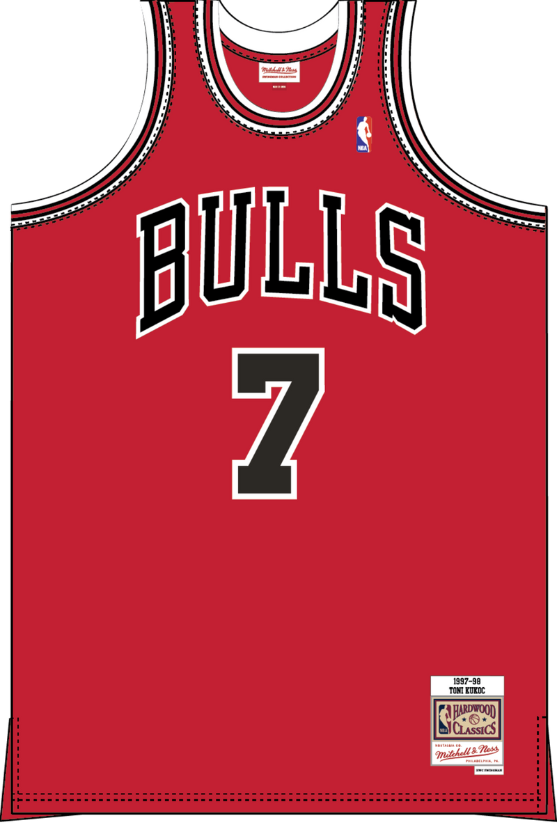 Mitchell & Ness Toni Kukoc Chicago Bulls 1997 Scarlet Swingman Jersey
