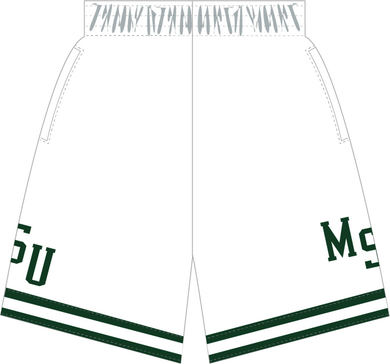 Mitchell & Ness Michigan State Spartans 1990 White Shorts