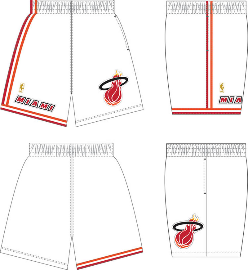Mitchell & Ness Miami Heat 1996-97 White Swingman Shorts Home