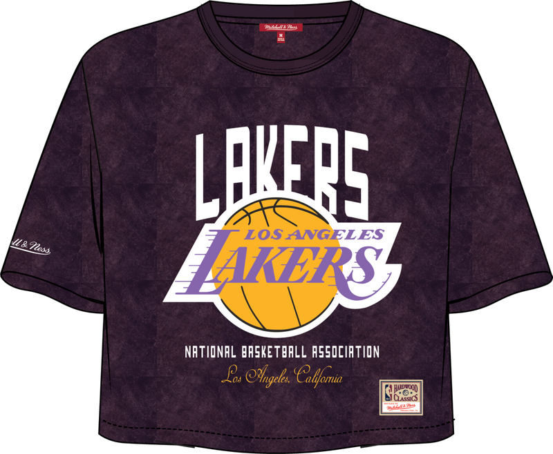 Mitchell & Ness Women's Los Angeles Lakers Purple Cropped Boxy T-Shirt