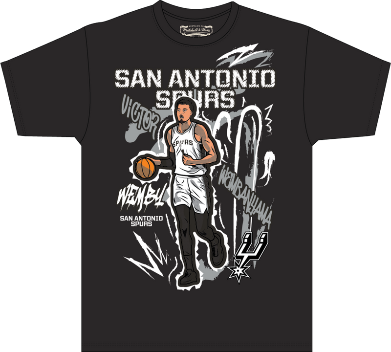 Mitchell & Ness Victor Wembanyama San Antonio Spurs Black T-Shirt Chalked Up