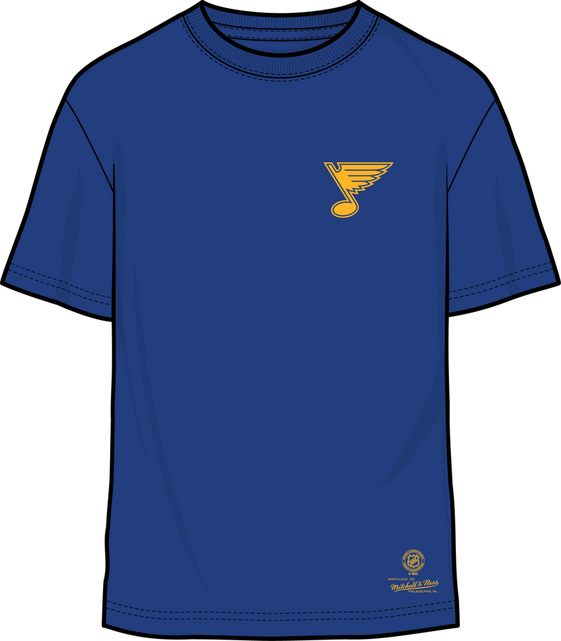 Mitchell & Ness St. Louis Blues Royal Penalty Box 4.0 Arch T-Shirt