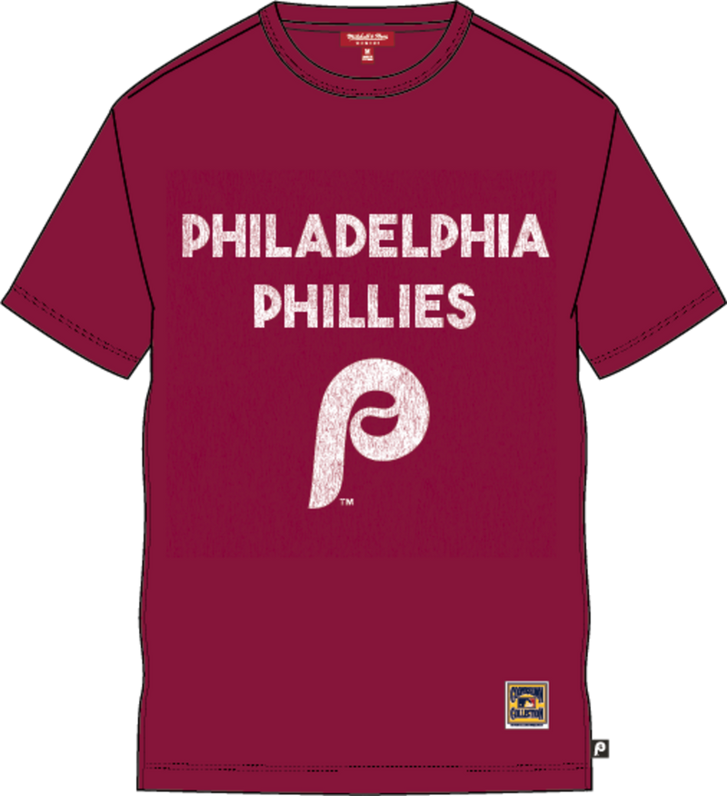 Mitchell & Ness Women's Philadelphia Phillies Red Logo Boyfriend T-Shirt 2.0