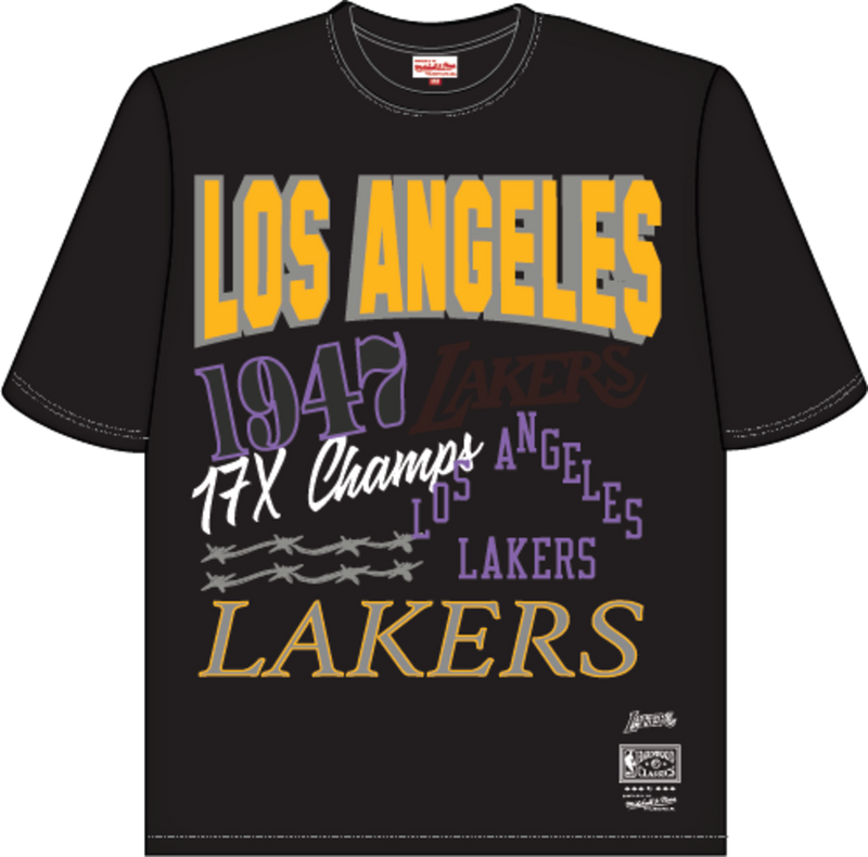 Mitchell & Ness Los Angeles Lakers Black Titles T-Shirt