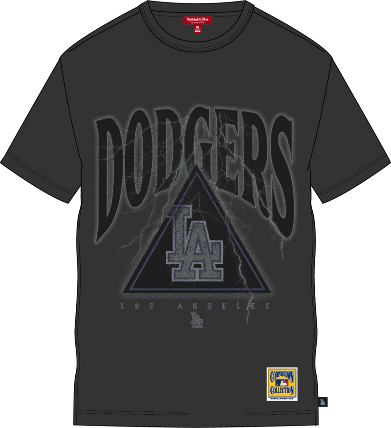 Mitchell & Ness Women's Los Angeles Dodgers Grey Logo Boyfriend T-Shirt