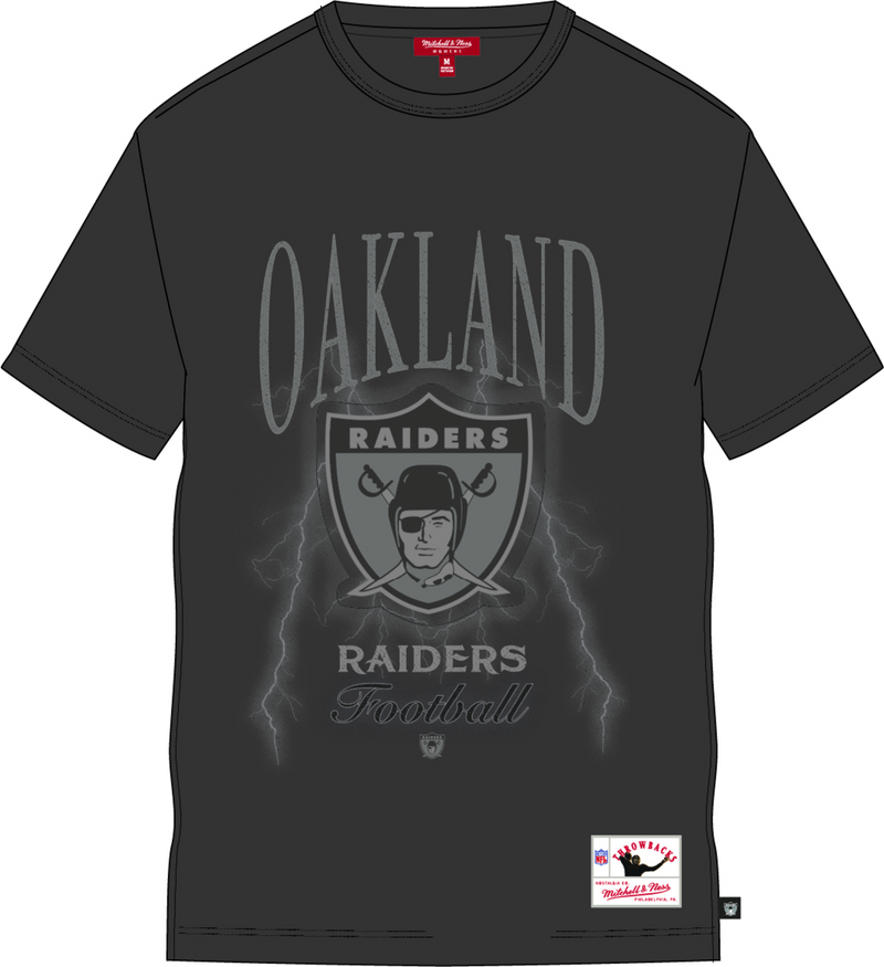 Mitchell & Ness Women's Oakland Raiders Grey Logo Boyfriend T-Shirt