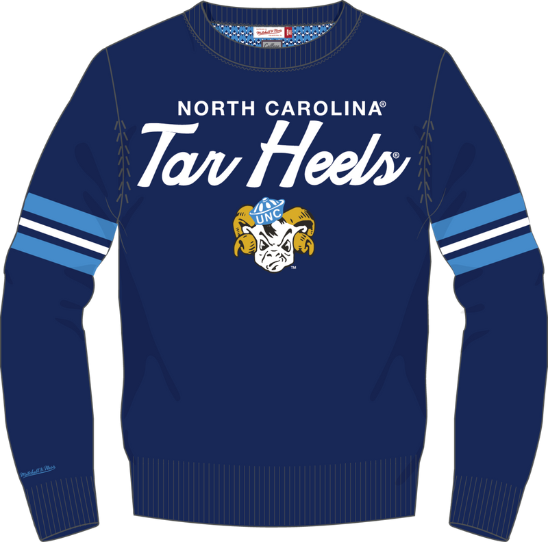 Mitchell & Ness University of North Carolina Navy Head Coach Sweater Tar Heels