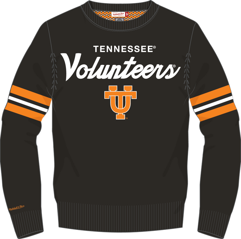 Mitchell & Ness University of Tennessee Black Head Coach Sweater Volunteers