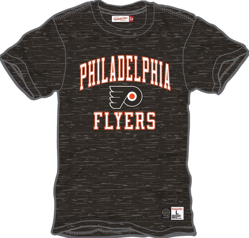 Mitchell & Ness Philadelphia Flyers Black Current Logo Legendary Slub T-Shirt