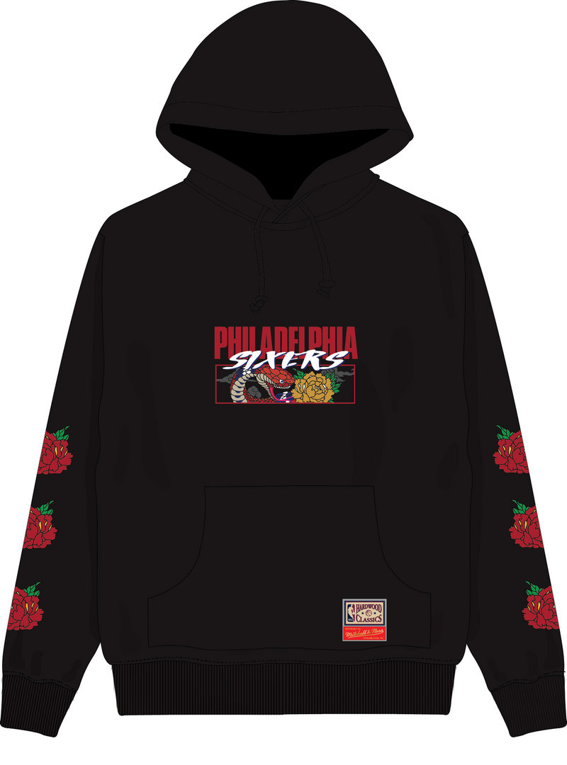 Mitchell & Ness Philadelphia 76ers Black Asian Heritage Yot Snake Hoodie