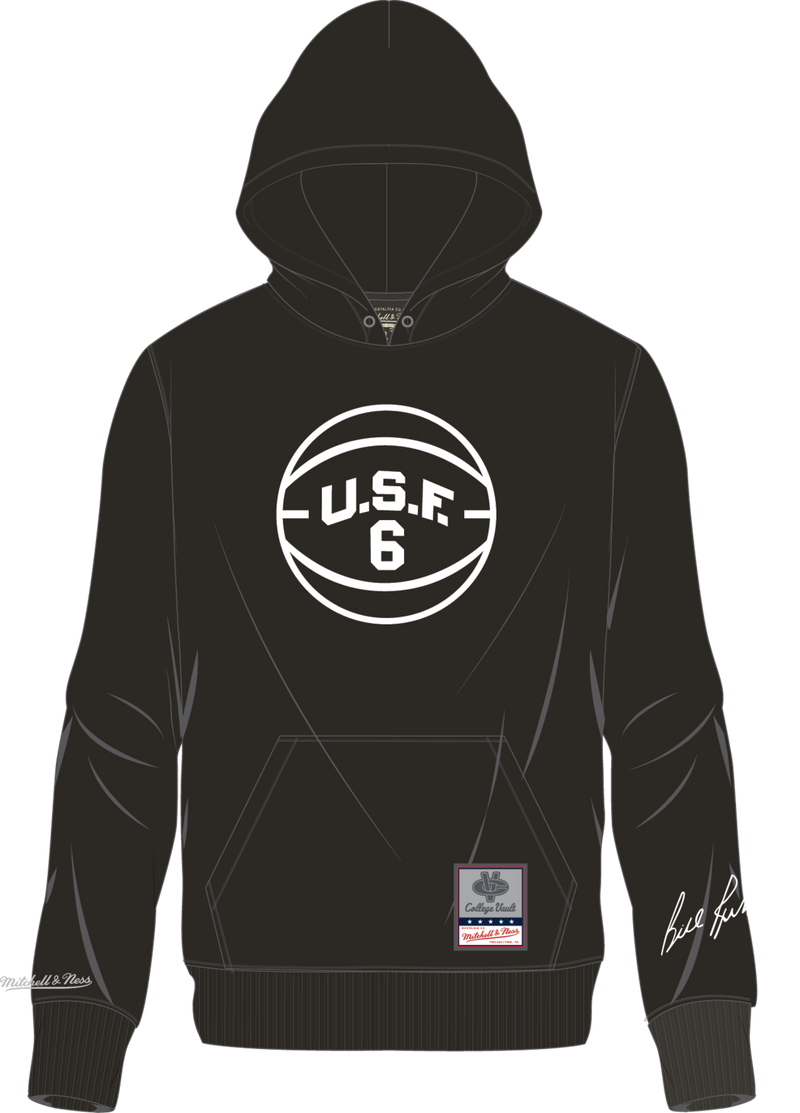 Mitchell & Ness Bill Russell University of San Francisco Black Hoodie Usf Dons