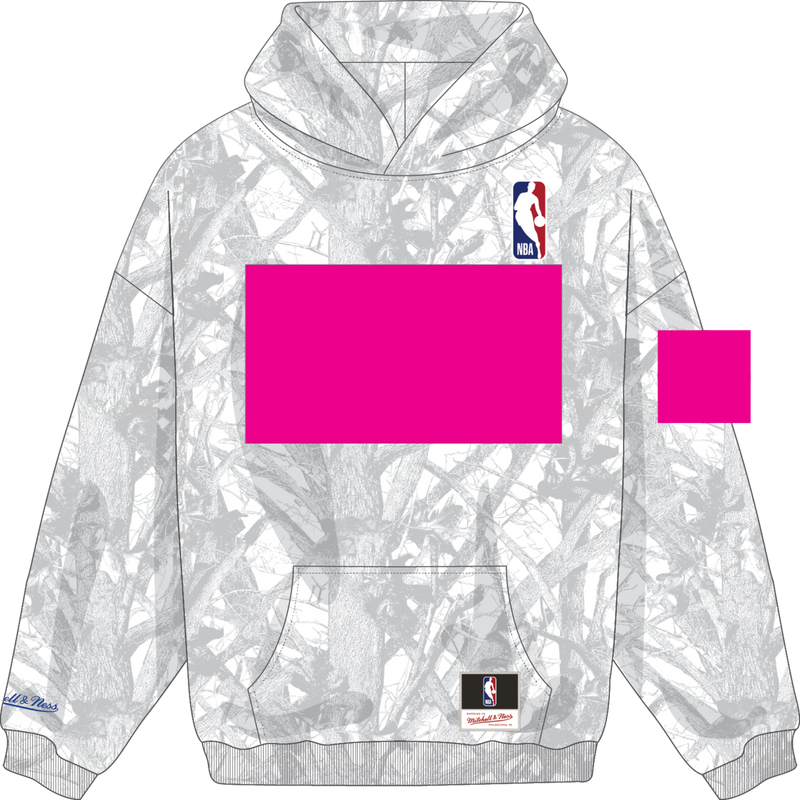 Mitchell & Ness Minnesota Timberwolves White Ghosted Hoodie