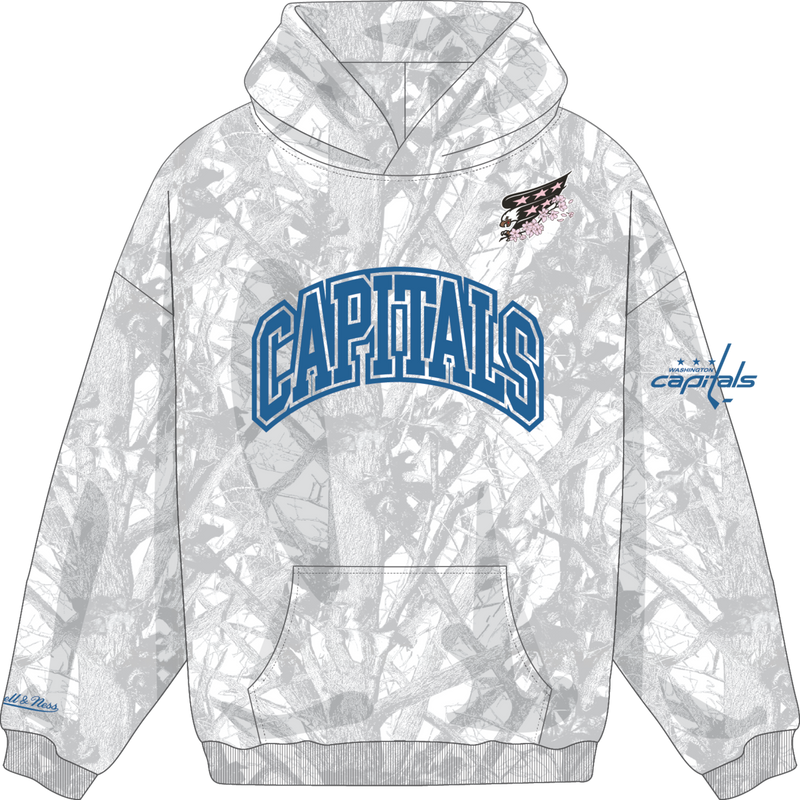 Mitchell & Ness Washington Capitals Camo Grey Ghosted Hoodie
