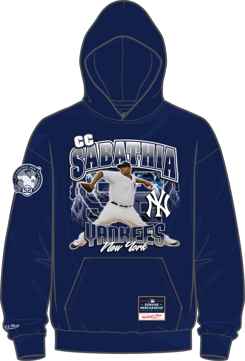 Mitchell & Ness Cc Sabathia New York Yankees Navy Legend Hoodie