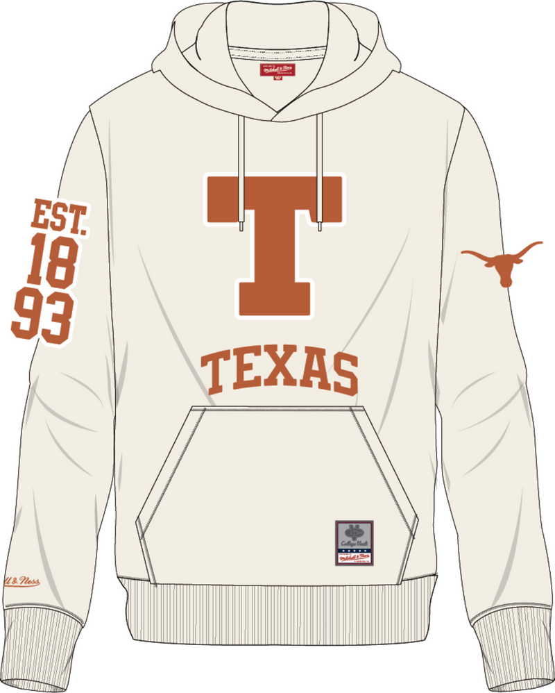 Mitchell & Ness University of Texas at Austin Cream Sswagger Hoodie