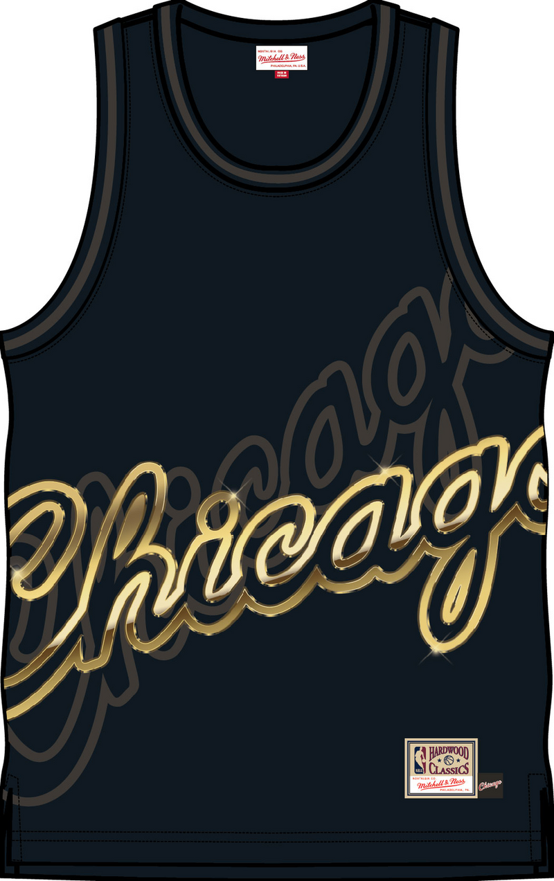 Mitchell & Ness Chicago Bulls Black Big Face 4.0 Fashion Tank