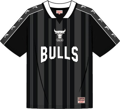 Mitchell & Ness Chicago Bulls Black Striker Polo Top