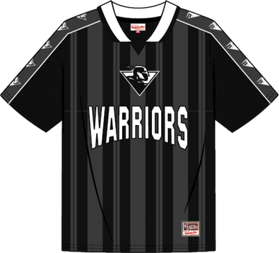 Mitchell & Ness Golden State Warriors Black Striker Polo Top