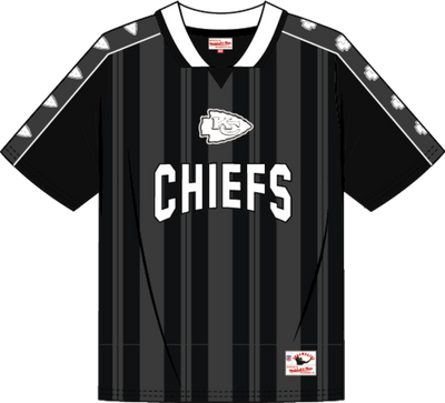 Mitchell & Ness Kansas City Chiefs Black Striker Polo Top