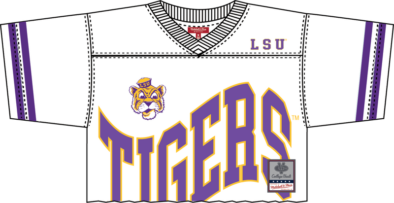 Mitchell & Ness Women's LSU Tigers White Cropped Fashion Jersey