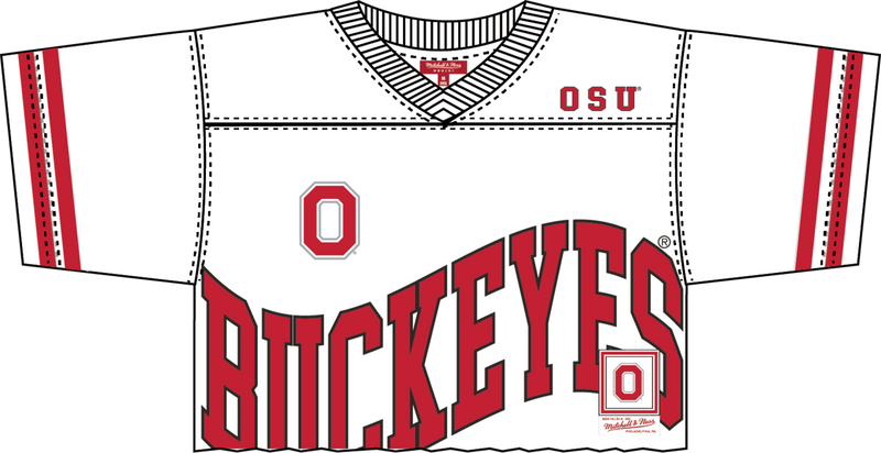 Mitchell & Ness Women's Ohio State White Cropped Fashion Jersey